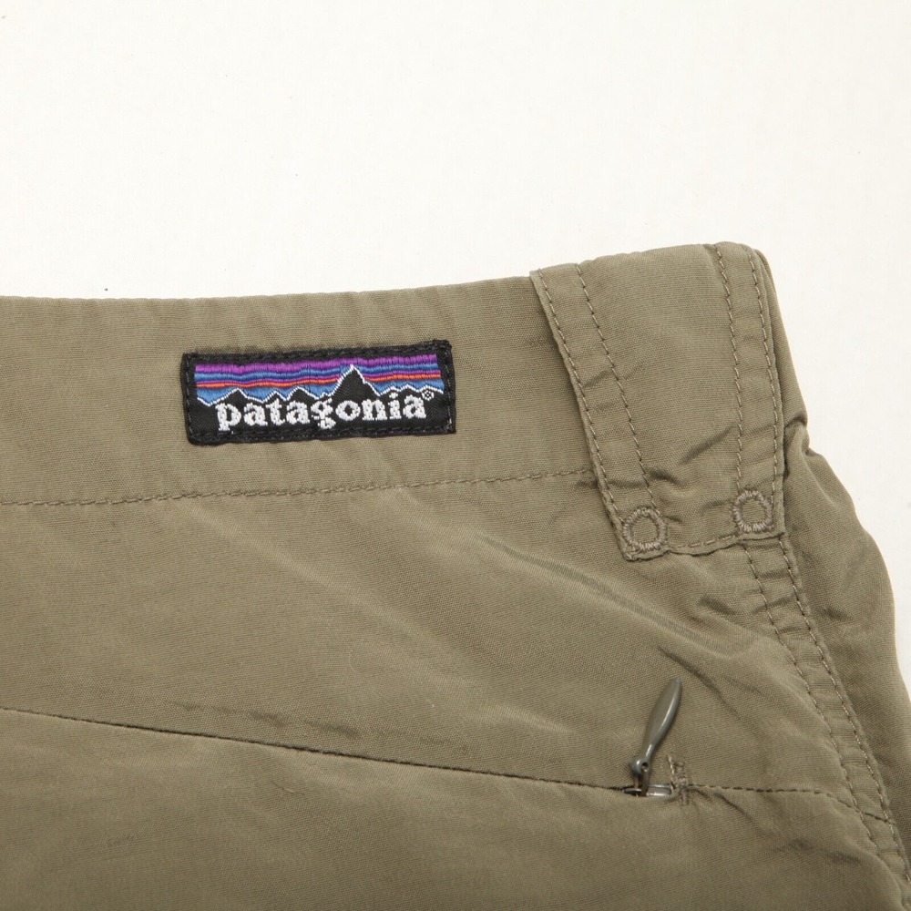 Patagonia Shorts Men Extra Large Green Nylon Flat Front 7" Inseam - Picture 3 of 10